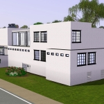 Donna - modern home for four - Sims 3 & Ambitions - side view