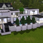 Donna - modern home for four - Sims 3 & Ambitions - back view