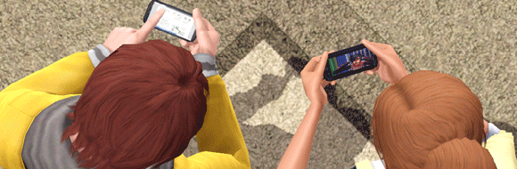 Sims 3 Fähigkeit Soziele Netzwerke - Sims am Smart Phone