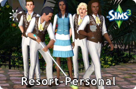 Sims 3 Resort managen Personal einstellen und einkleiden
