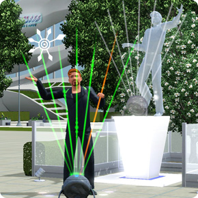 Die Sims 3 Hinterlassene Statue Glänzende Unterhaltung