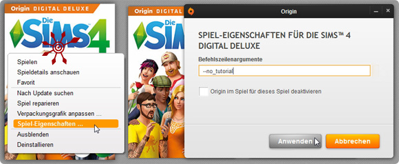 Die Sims 4 Tutorial in Origin abstellen