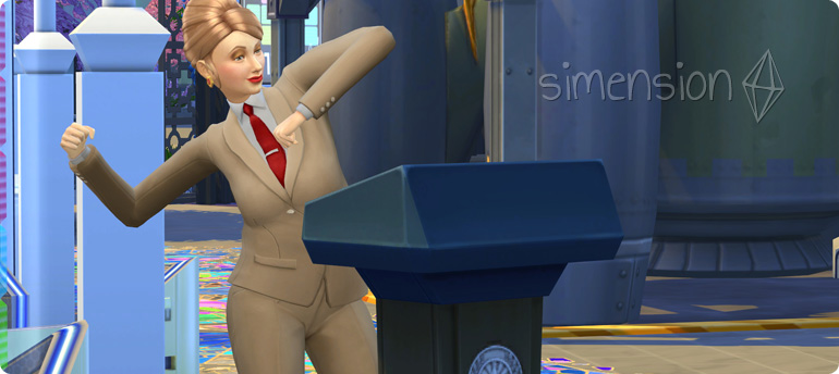 Reden halten in der Die Sims 4 Karriere Politik